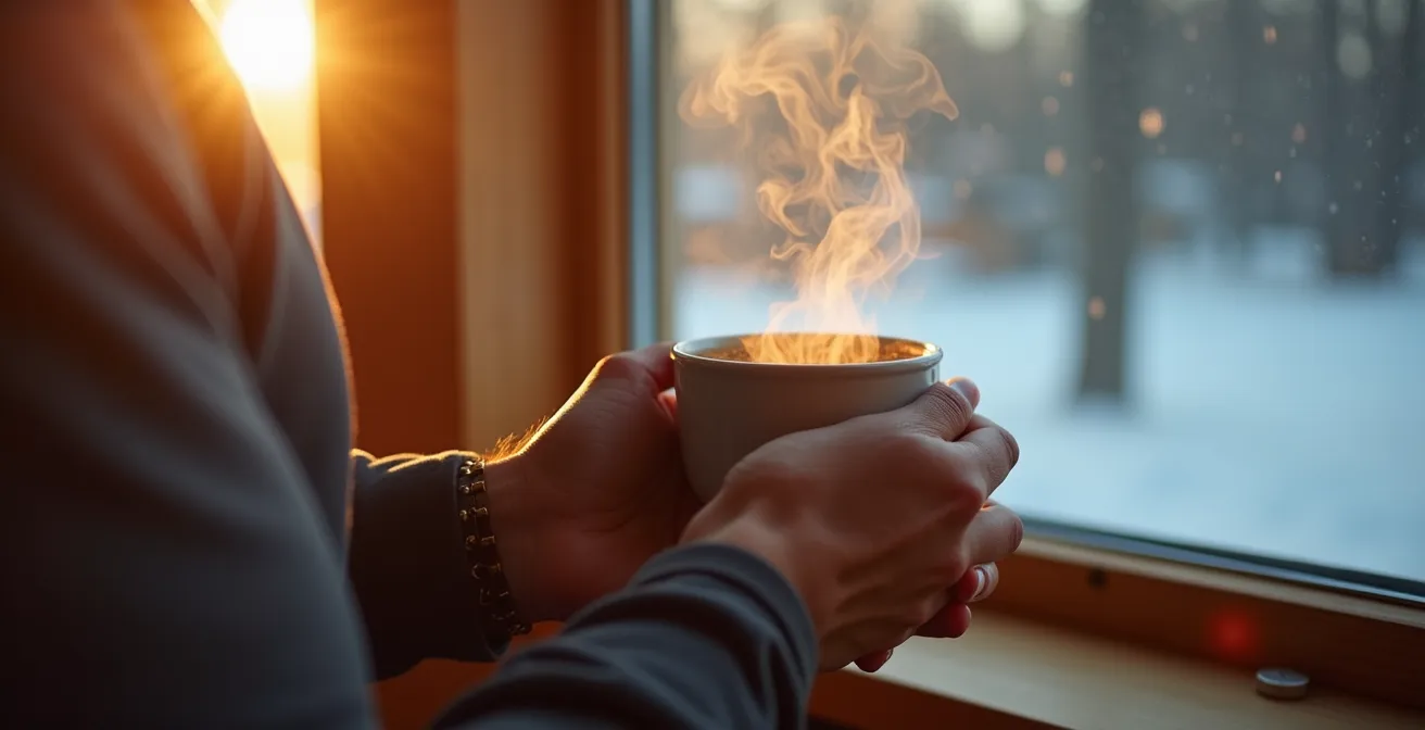 Athlète en phase de récupération après effort dans environnement chaud